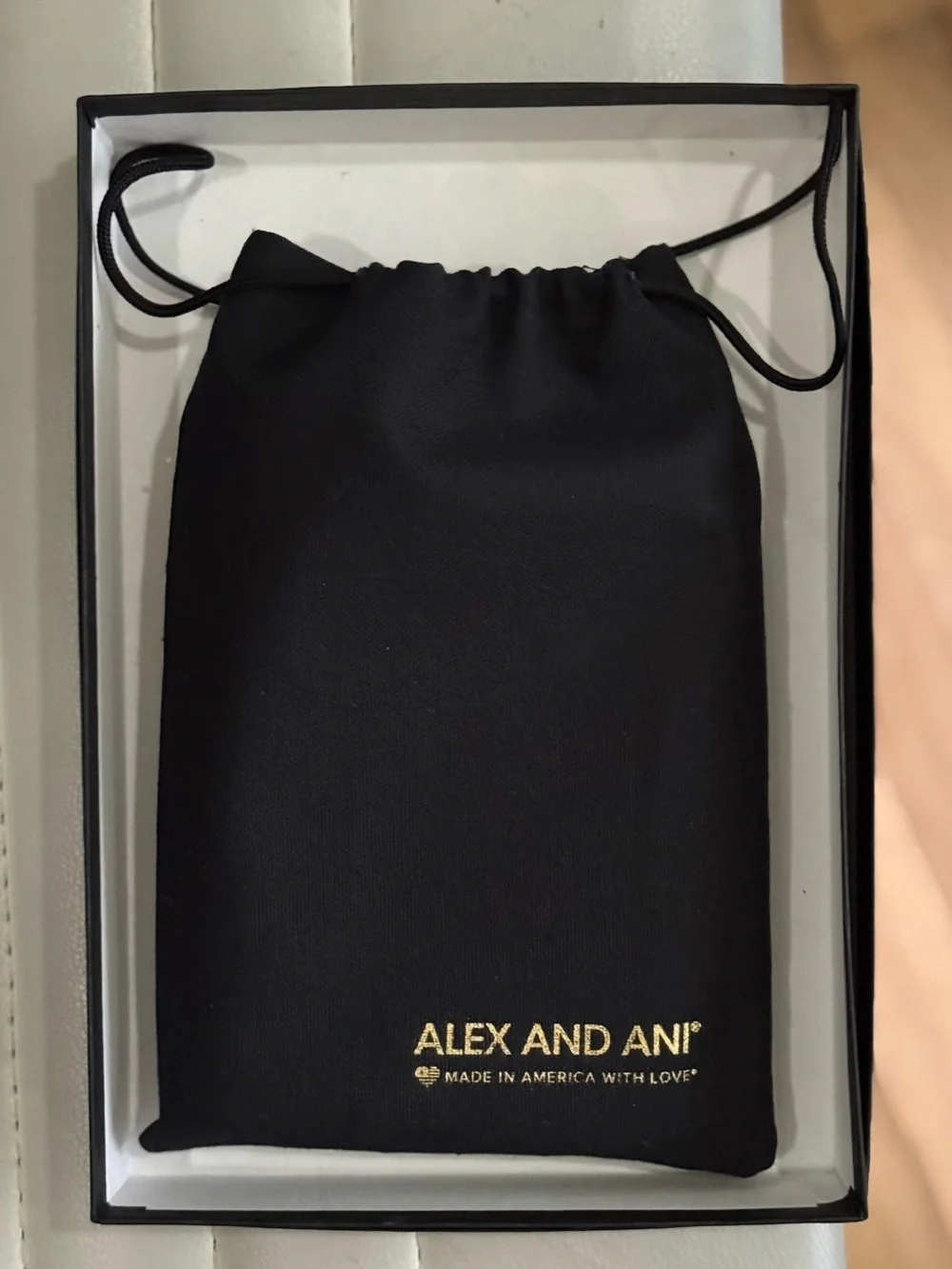 Alex and Ani genuine embossed super soft leather wallet Black in box with bag